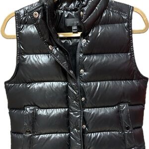 J. Crew Black Puffer Vest
